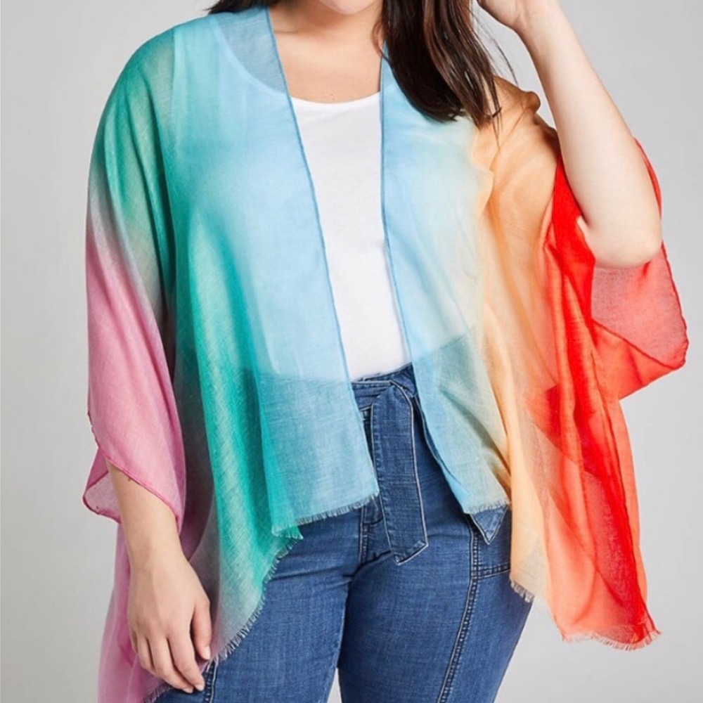 Lane Bryant Rainbow Kimono